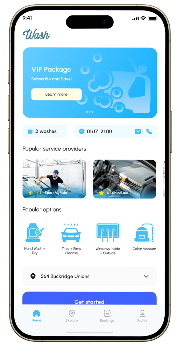 Client App Home Screen