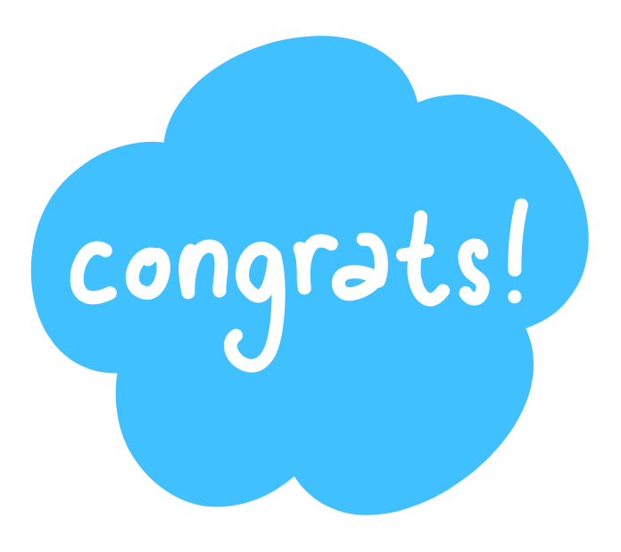 Congrats message