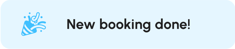 new booking done